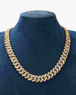 Moissanite Cuban Link Chain 14K Gold (ALL SIZES) - 15MM Yellow Gold