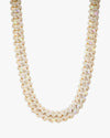 Moissanite Cuban Link Chain 14K Gold (ALL SIZES) - 15MM Yellow Gold
