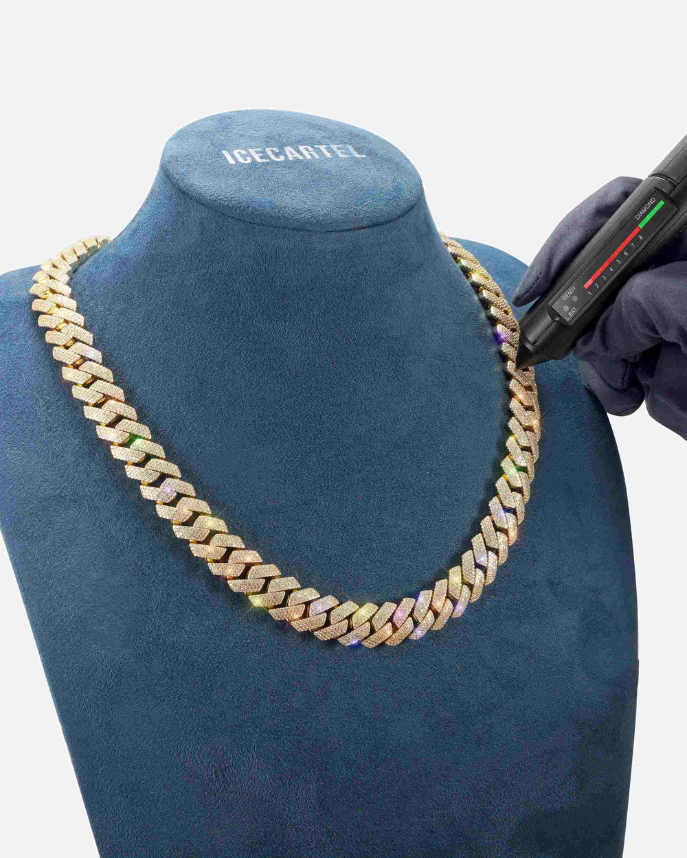 Moissanite Cuban Link Chain 14K Gold (ALL SIZES) - 15MM Yellow Gold