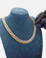 Moissanite Cuban Link Chain 14K Gold (ALL SIZES) - 15MM Yellow Gold