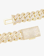 Moissanite Cuban Link Chain 14K Gold (ALL SIZES) - 20MM Yellow Gold