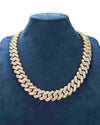 Moissanite Cuban Link Chain 14K Gold (ALL SIZES) - 20MM Yellow Gold