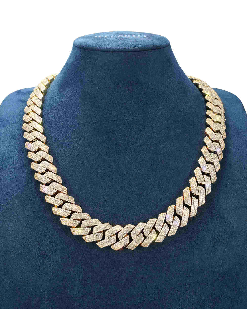 Moissanite Cuban Link Chain 14K Gold (ALL SIZES) - 20MM Yellow Gold