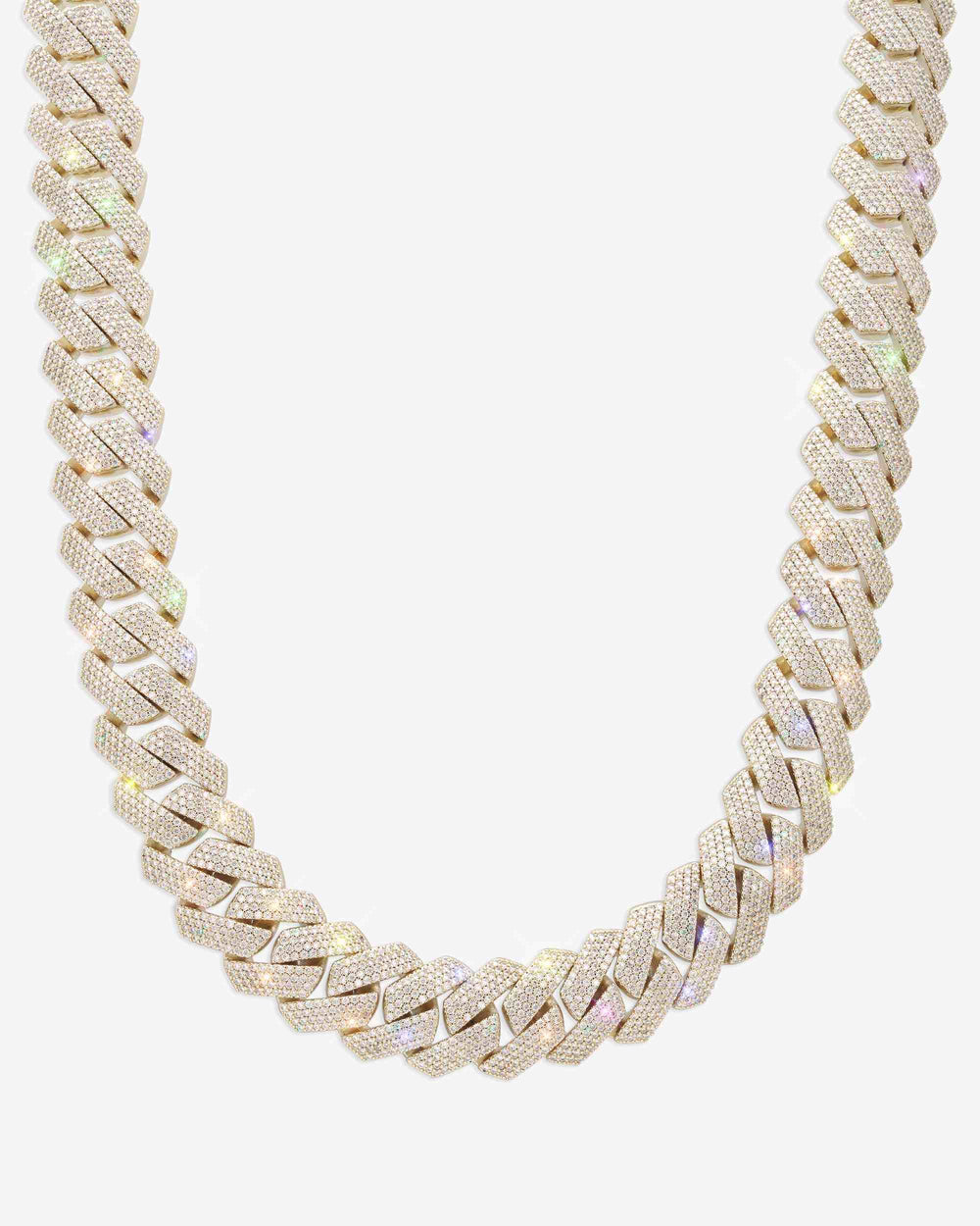 Moissanite Cuban Link Chain 14K Gold (ALL SIZES) - 20MM Yellow Gold