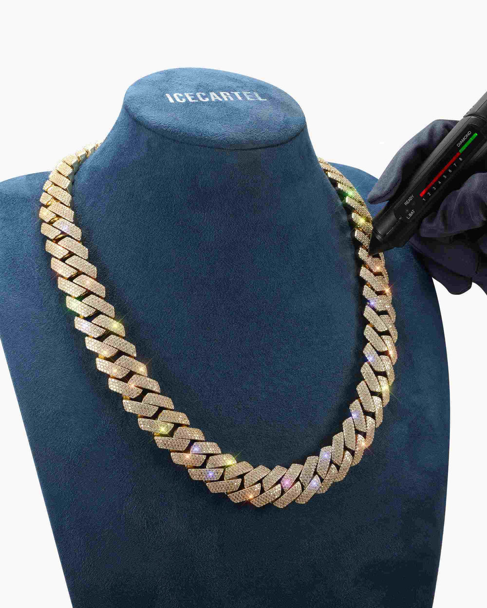 Moissanite Cuban Link Chain 14K Gold (ALL SIZES) - 20MM Yellow Gold