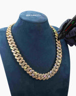 Moissanite Cuban Link Chain 14K Gold (ALL SIZES) - 20MM Yellow Gold