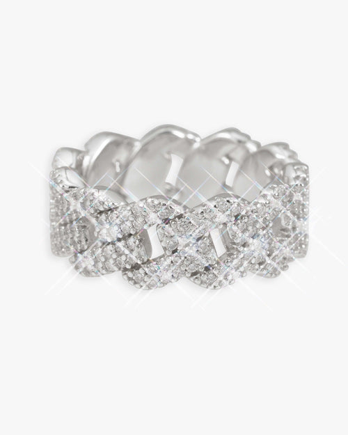 moissanite cuban link ring 14k gold plated icecartel main