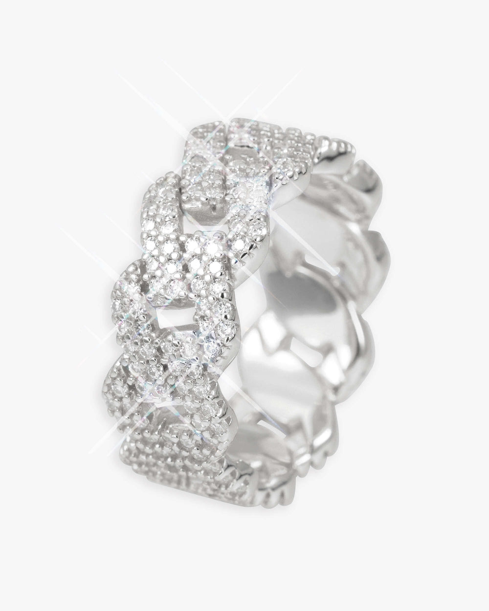 moissanite cuban link ring 14k gold plated icecartel side