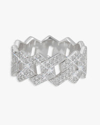 moissanite cuban link ring 14k icecartel side