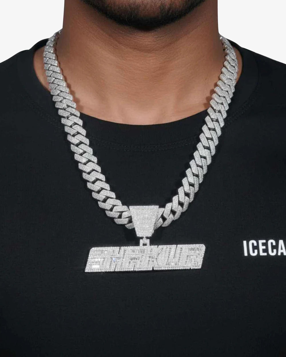 moissanite custom shakur pendant custom 4 row 20mm cuban link chain 14k gold icecartel model