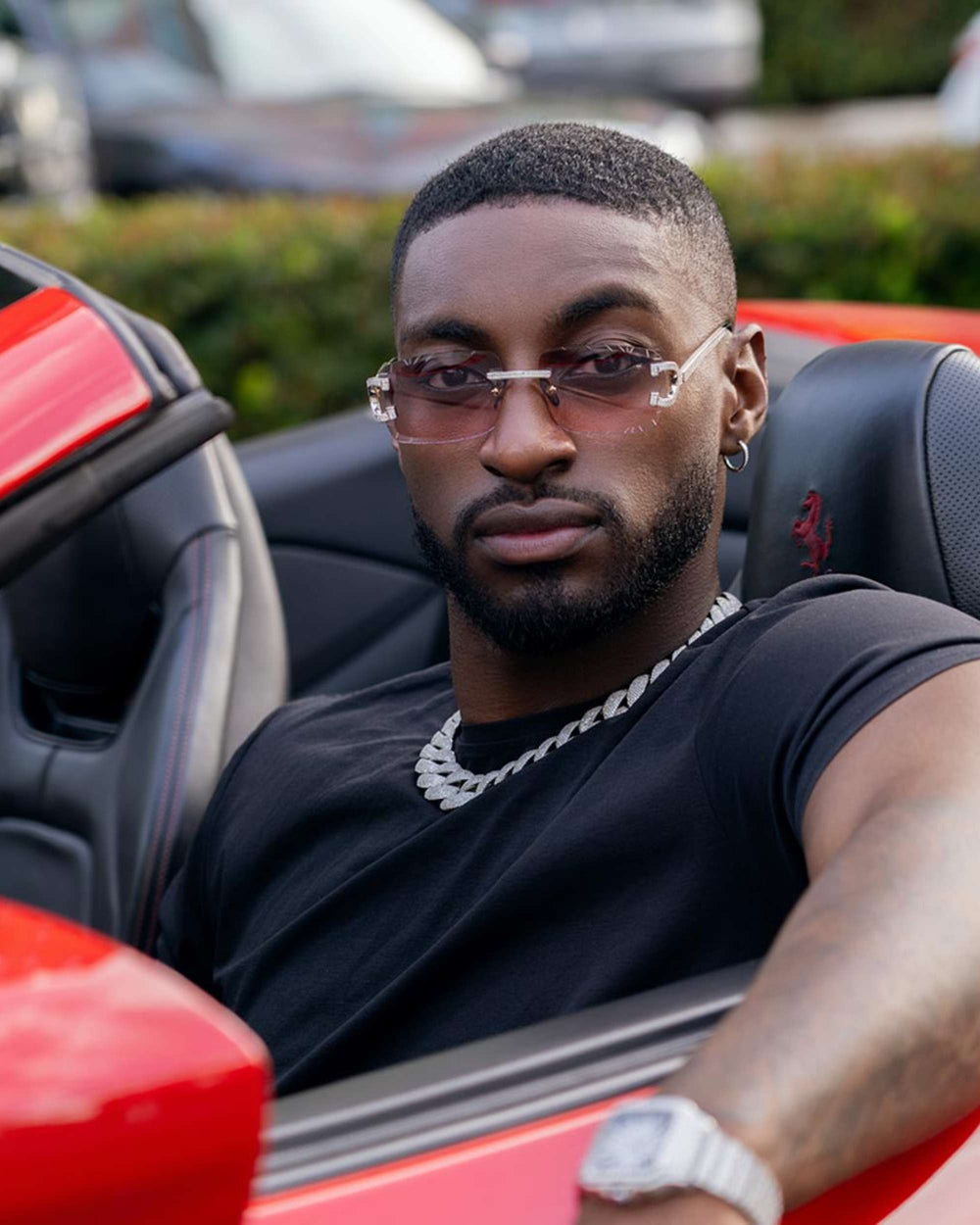 Moissanite Diamond Classic Sunglasses 14K Gold