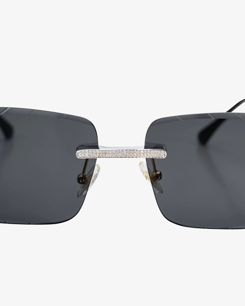 moissanite diamond classic sunglasses 14k gold icecartel dark front