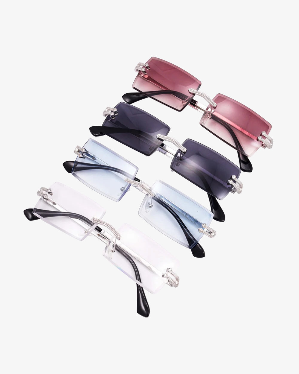 moissanite diamond rectangle sunglasses 14k gold icecartel mix