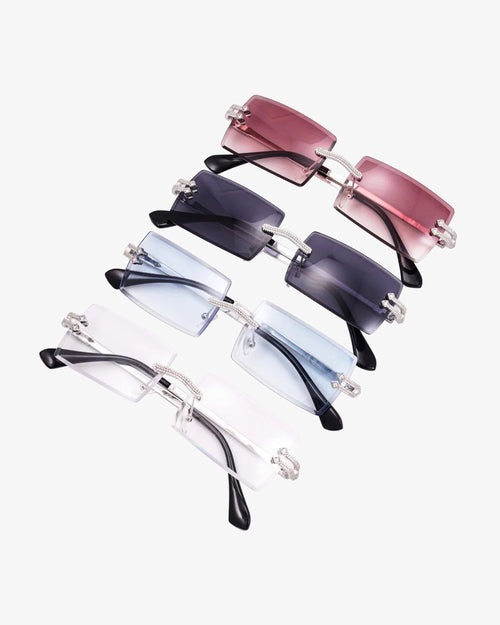 moissanite diamond rectangle sunglasses 14k gold icecartel mix