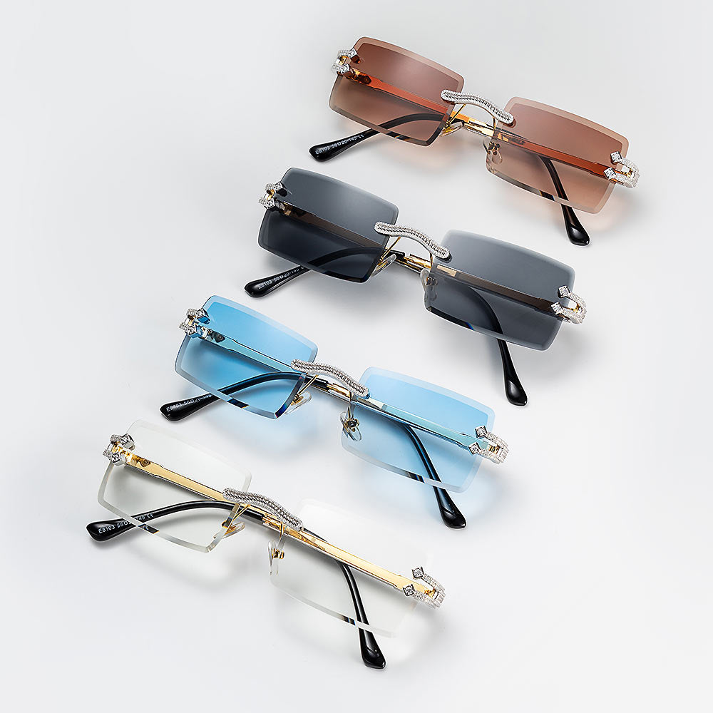 moissanite diamond rectangular sunglasses all colors