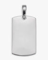 Moissanite Dog Tag Heart Photo Pendant 14K Gold - White Gold