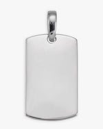 Moissanite Dog Tag Heart Photo Pendant 14K Gold - White Gold