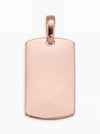 Moissanite Dog Tag Heart Photo Pendant 14K Gold - Rose Gold