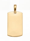 Moissanite Dog Tag Heart Photo Pendant 14K Gold - Yellow Gold