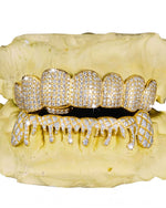 Moissanite Drippy Grillz 14K Gold - Yellow Gold