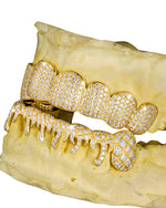 Moissanite Drippy Grillz 14K Gold - Yellow Gold