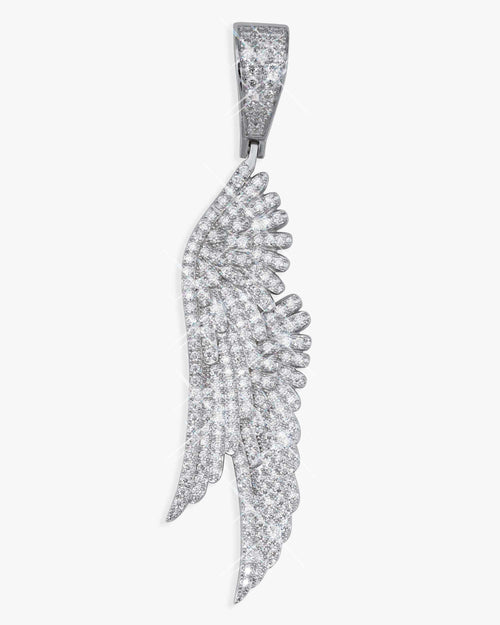 moissanite feather pendant 14k gold icecartel main