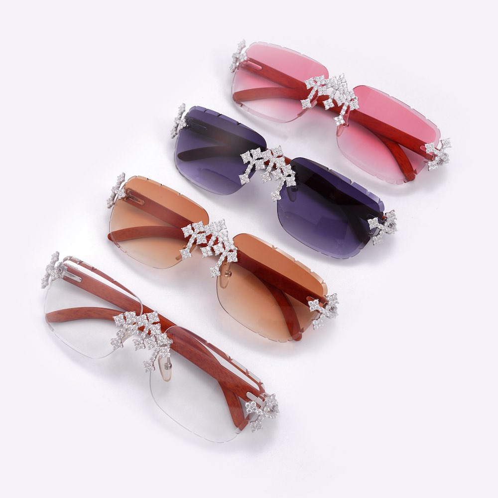 Moissanite fleur cross sunglasses all colors