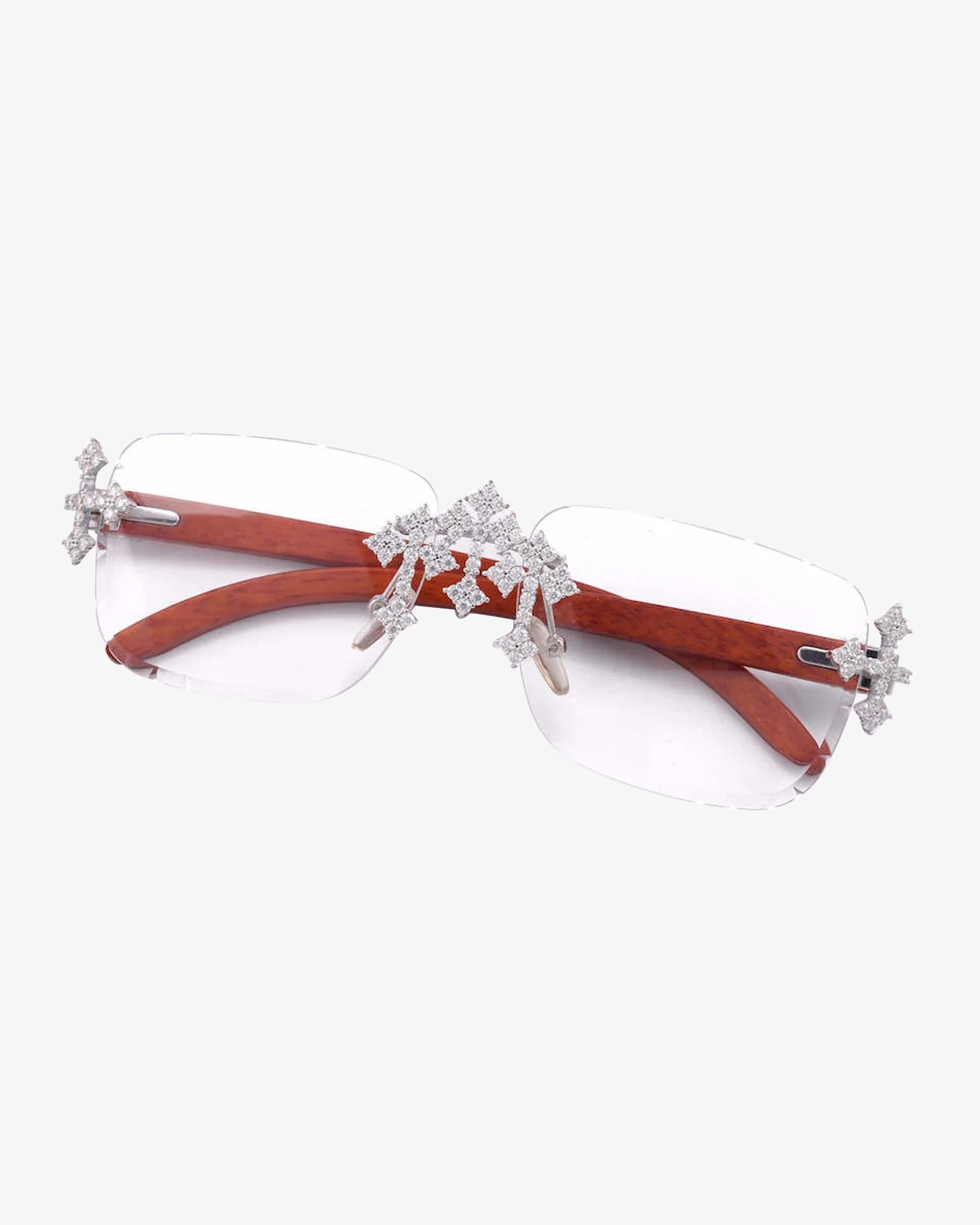 Moissanite Fleuree Cross Sunglasses 14K Gold