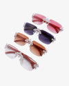 Moissanite Fleuree Cross Sunglasses 14K Gold - Clear
