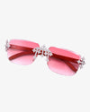 Moissanite Fleuree Cross Sunglasses 14K Gold - Pink