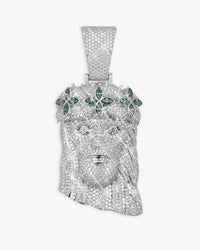 moissanite four leaf clover jesus pendant 14k gold icecartel first