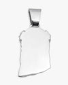 Moissanite Four Leaf Clover Jesus Pendant 14K Gold - White Gold