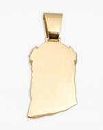 Moissanite Four Leaf Clover Jesus Pendant 14K Gold - Yellow Gold