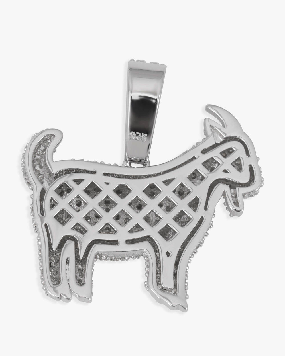 moissanite goat pendant 14k icecartel back