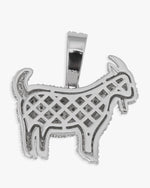 Moissanite GOAT Pendant 14K Gold - White Gold