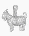 Moissanite GOAT Pendant 14K Gold - White Gold