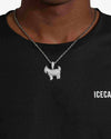 Moissanite GOAT Pendant 14K Gold - White Gold