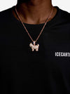 Moissanite GOAT Pendant 14K Gold - Rose Gold