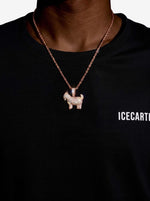 Moissanite GOAT Pendant 14K Gold - Rose Gold