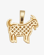Moissanite GOAT Pendant 14K Gold - Yellow Gold