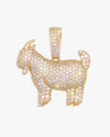 Moissanite GOAT Pendant 14K Gold - Yellow Gold