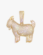 Moissanite GOAT Pendant 14K Gold - Yellow Gold