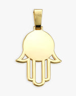 Moissanite Hamsa Hand Photo Pendant 14K Gold - Yellow Gold