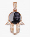 Moissanite Hamsa Hand Photo Pendant 14K Gold - Rose Gold