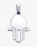 Moissanite Hamsa Hand Photo Pendant 14K Gold - White Gold