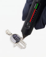 Moissanite Hamsa Hand Photo Pendant 14K Gold - White Gold