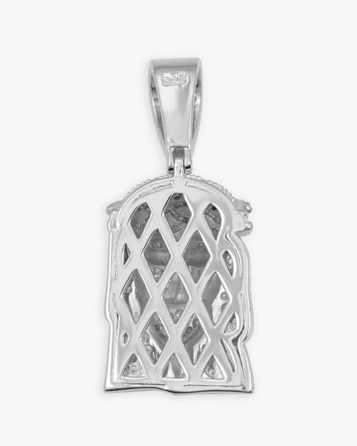 moissanite hollow back mini jesus pendant 14k gold icecartel back white