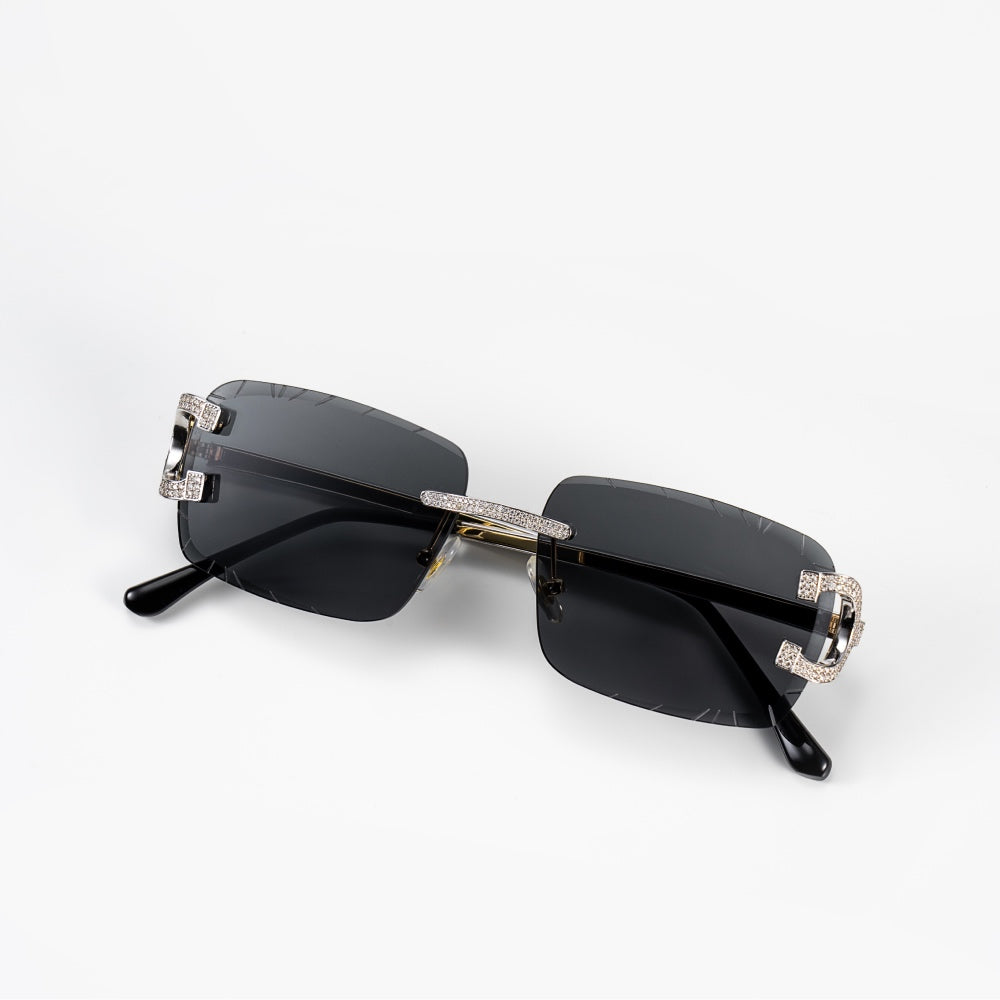 Moissanite Iced Out Sunglasses black