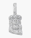 Moissanite Jesus Piece 14K Gold - White Gold