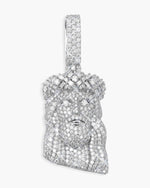 Moissanite Jesus Piece 14K Gold - White Gold